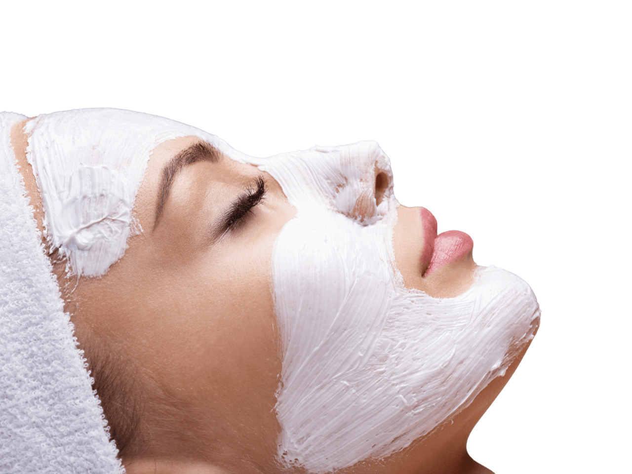 Woman receiving a facial