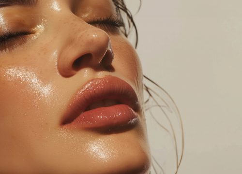 Photo of a woman with glowing after a Customized HydroGlow Facial