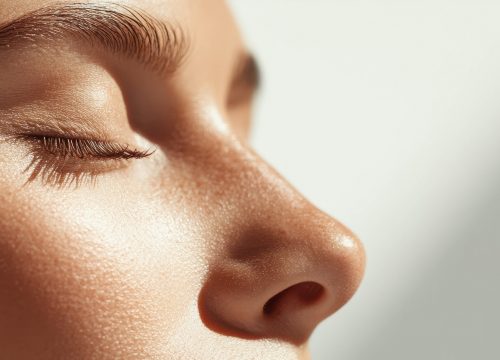 Photo of a woman's nose after an Inner Nose Wax