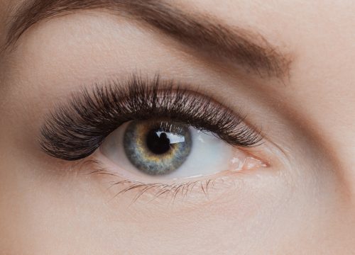 Photo of a woman's lashes after a lash refill