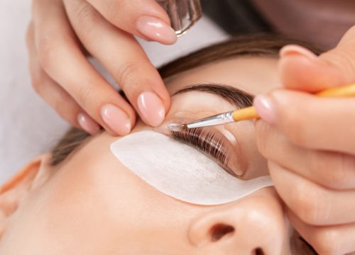 Photo of a woman getting a lash lift