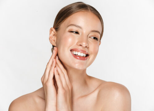 Photo of a woman with clear skin after an Acne Clarifying Detox Facial