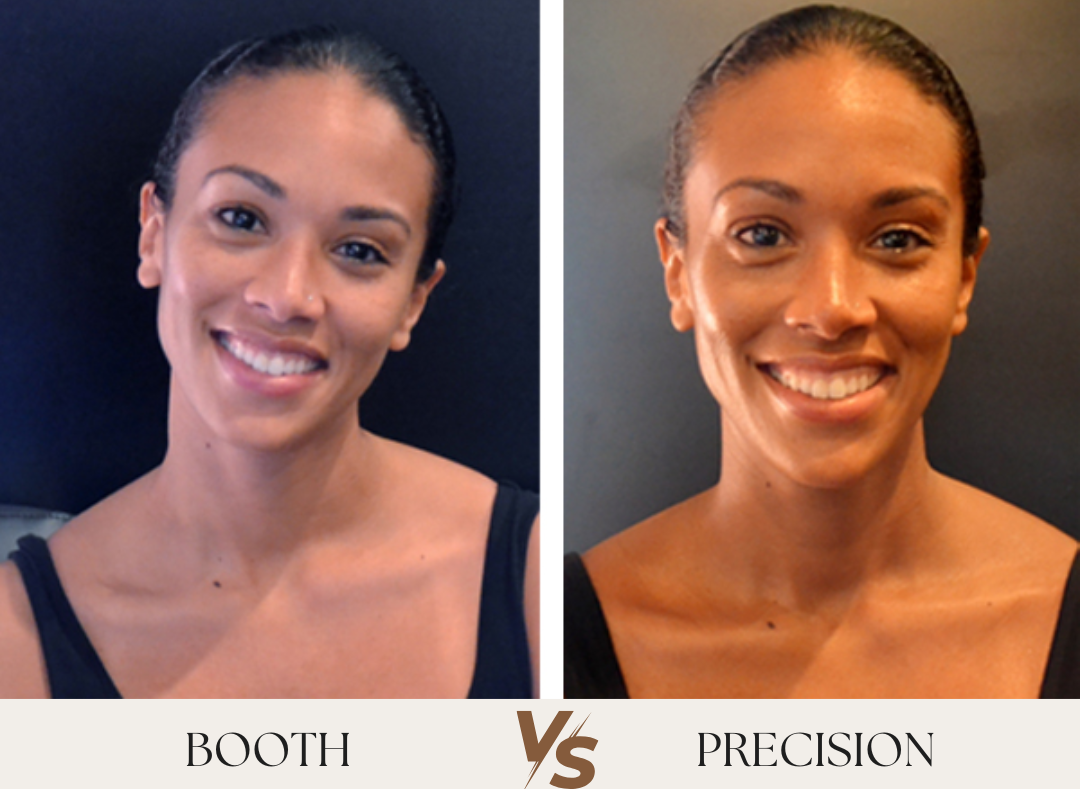 Flawless Glow: Spray Tan Booth vs Professional Airbrush | NUDA at Lashiqué Studios